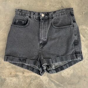 American Apparel Denim Cuffed Shorts